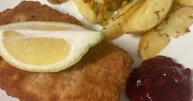 Cordon Bleu mit Ofenkartoffeln